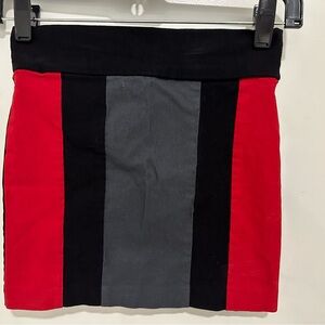 Rue21 Red and Black Pencil Mini Skirt Casual Night Out
